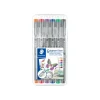 STAEDTLER pigment liner - Pack de 6 Feutres fins - 0.5 mm - couleurs assorties