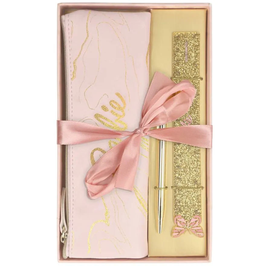 Stationery Set Barbie (stylo bille, règle, pochette en design Barbie)