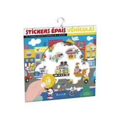 Stickers épais - Véhicules - Livre d’activités créatives