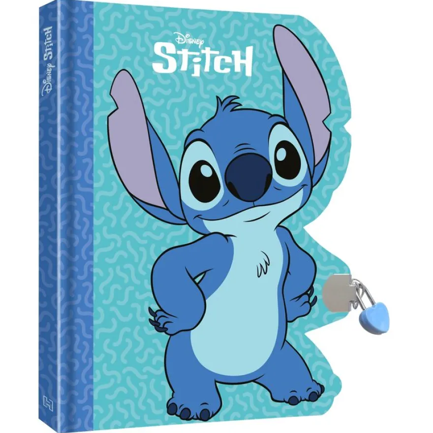 STITCH - Carnet silhouetté avec cadenas - Disney