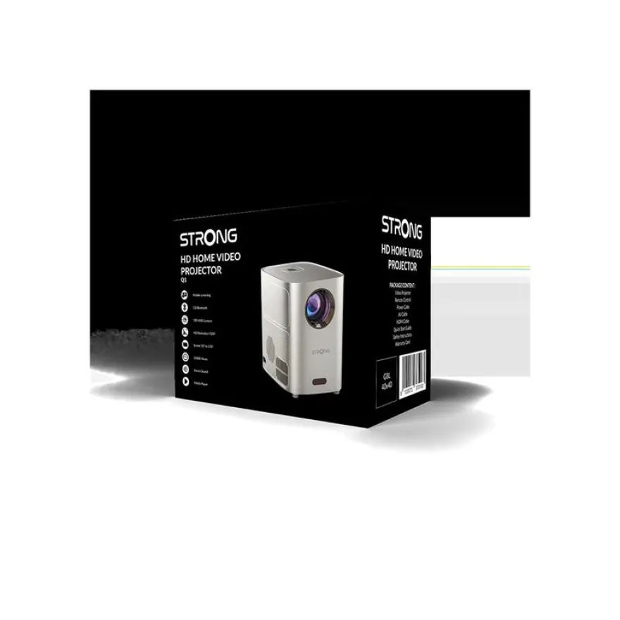 Strong Q1 - Vidéoprojecteur - LED - portable - 180 lumens - 16:9 - blanc