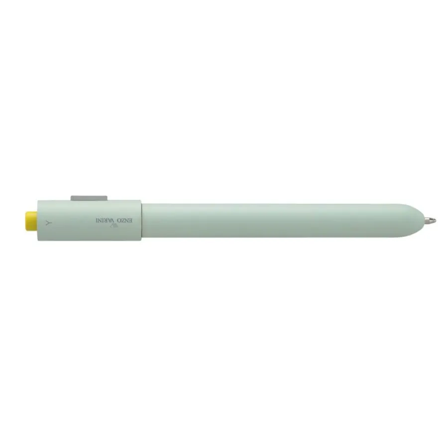 Stylo à bille rétractable ENZO VARINI "4 en 1 CMYK" coloris du corps vert & jaune