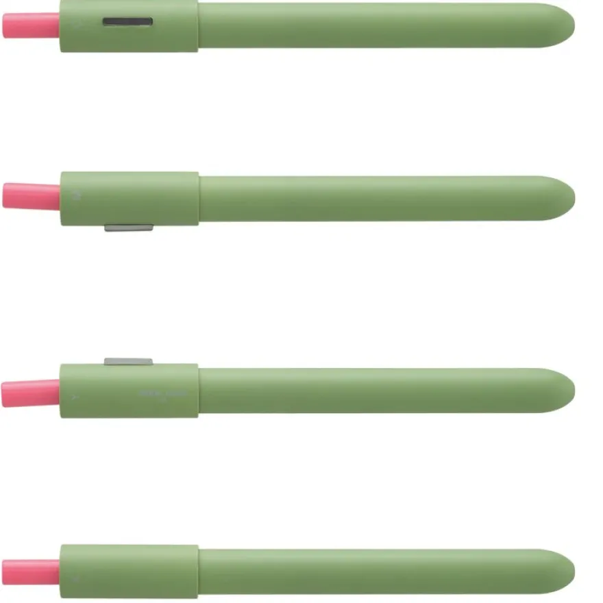 Stylo à bille rétractable ENZO VARINI "4 en 1 CMYK" coloris du corps vert & rose