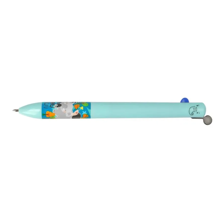 Stylo bille 2 en 1 Animal Blue