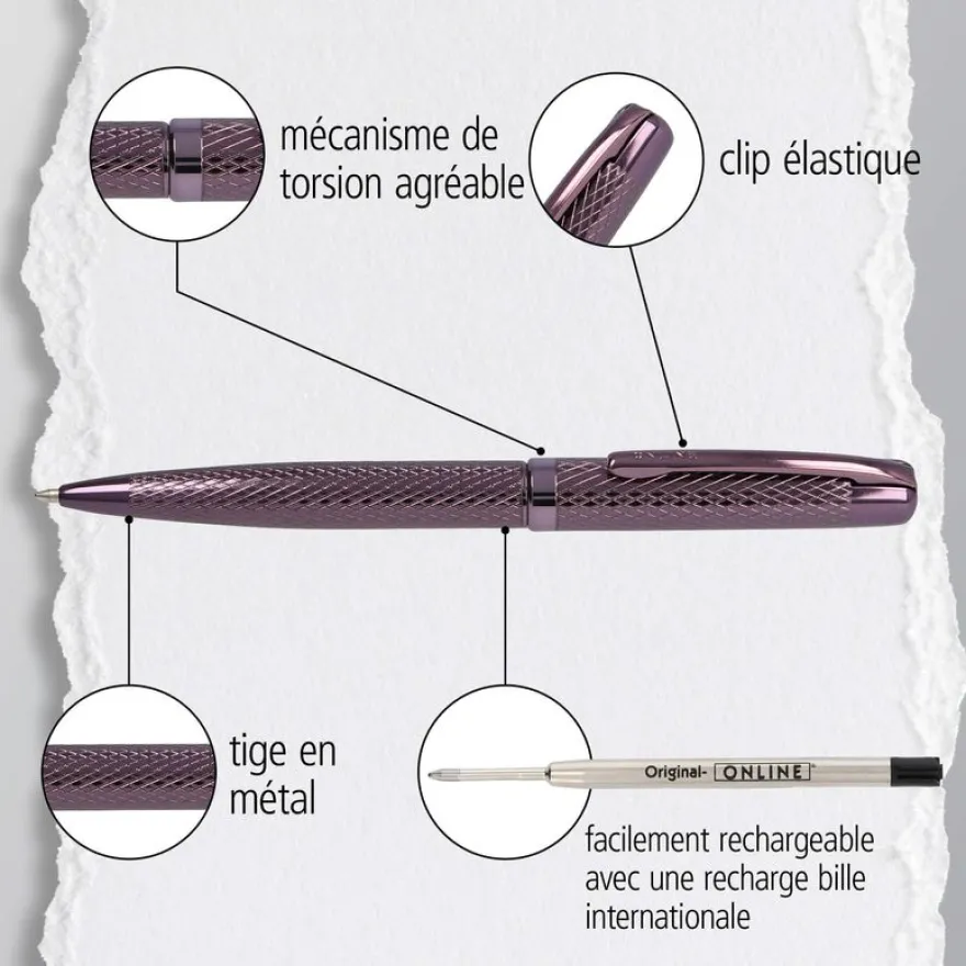 Stylo bille Eleganza Diamond Wine