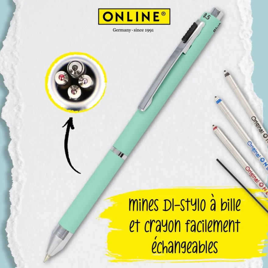 Stylo bille Multipen 4 in 1 Fashion Mint