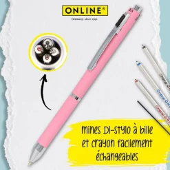 Stylo bille Multipen 4 in 1 Fashion Rose