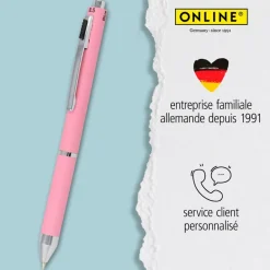 Stylo bille Multipen 4 in 1 Fashion Rose