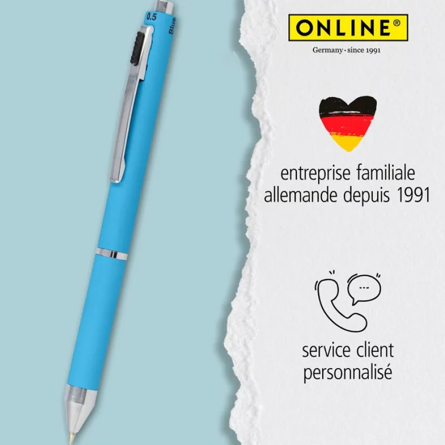 Stylo bille Multipen 4 in 1 Fashion Blue