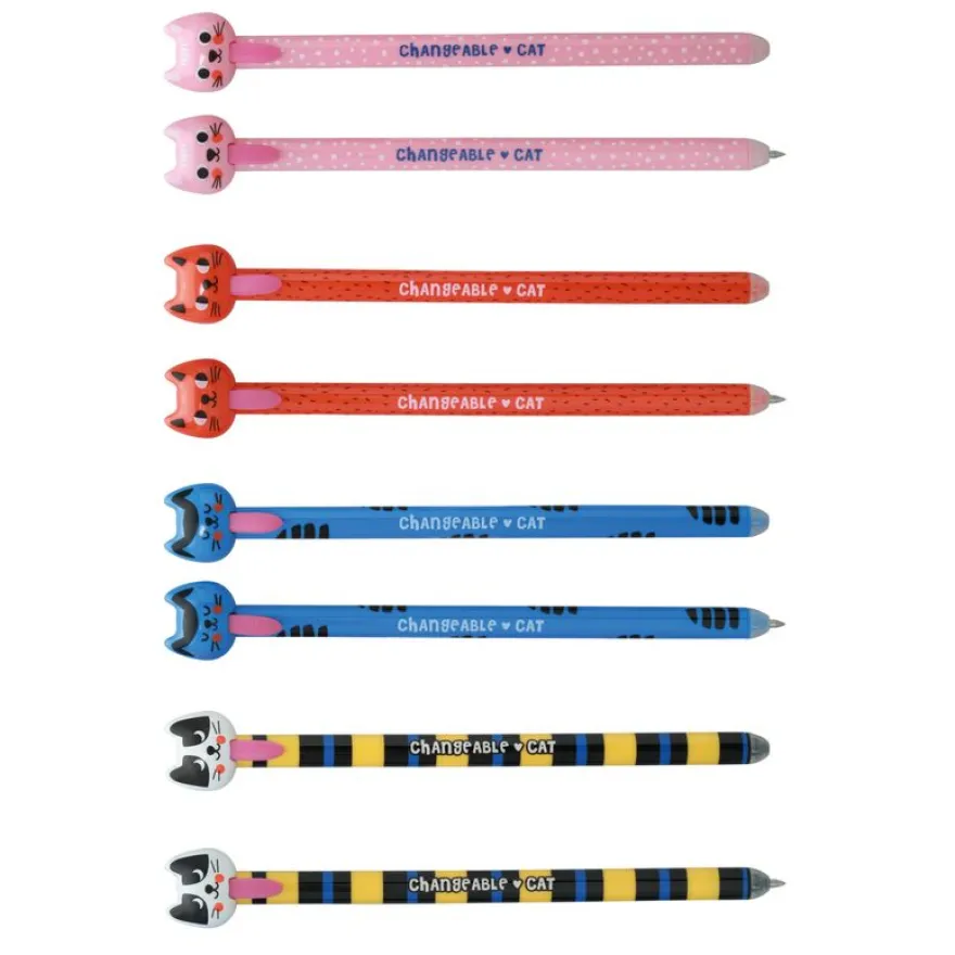 Stylo effaçable par gomme SMILE "Pom Pom Cute Cats"