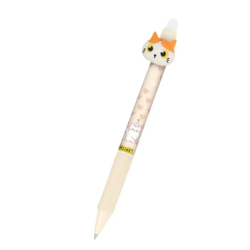 Stylo encre gel magiXX Fun Cat, encre effaçable bleue