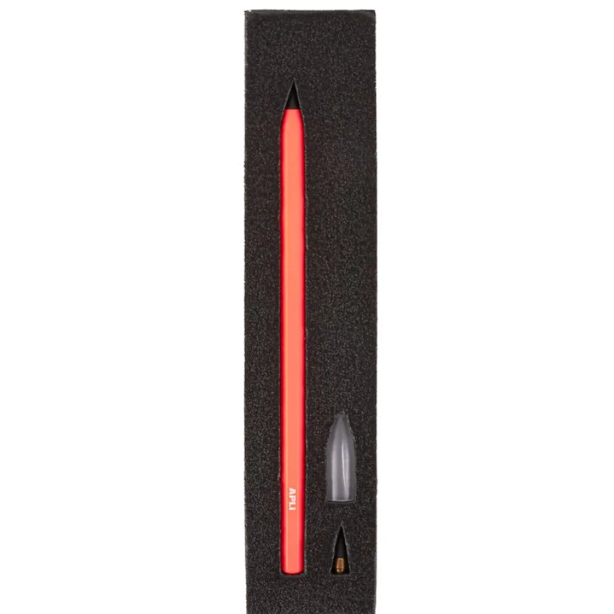 Stylo infini Neon orange avec mine HB longue durée 16 km et capuchon - idéal prise de notes