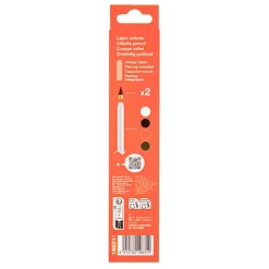 Stylo infini Neon orange avec mine HB longue durée 16 km et capuchon - idéal prise de notes
