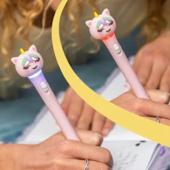 Stylo Licorne lumineux rose Back2Fun