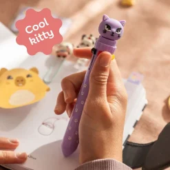 Stylo mauve Kitty Back2Fun