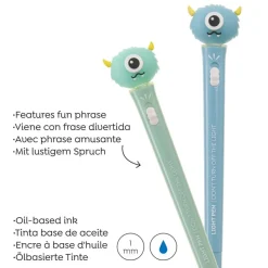 Stylo monstre lumineux bleu Back2Fun