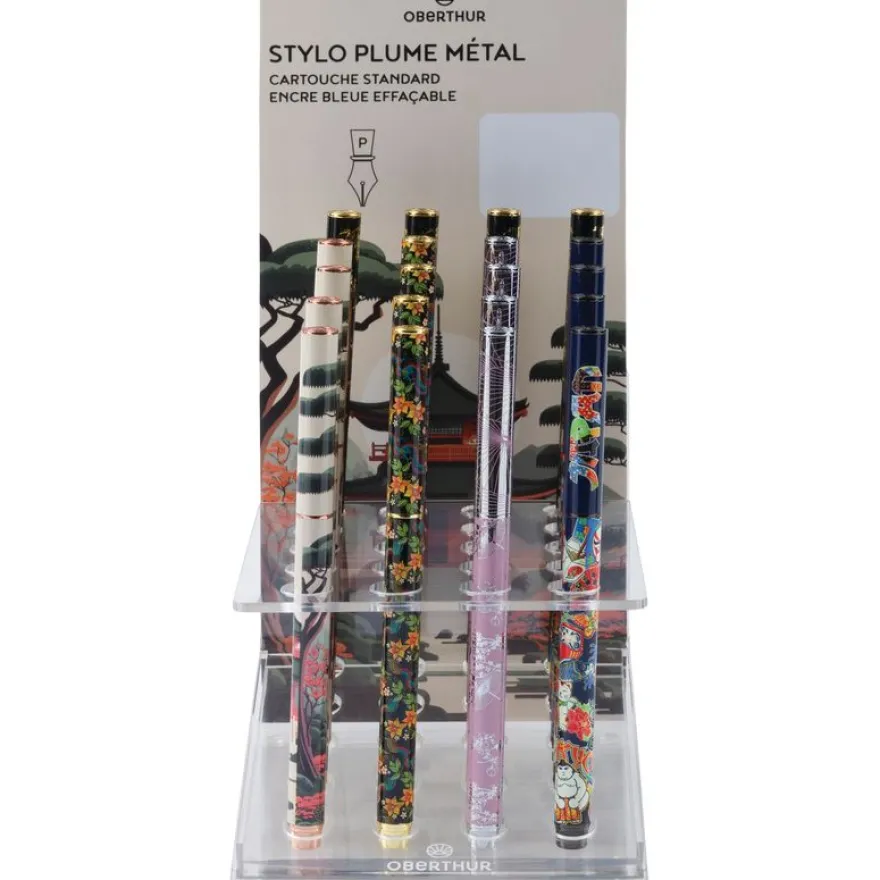 Stylo plume Japon - 5 decors assortis - Oberthur