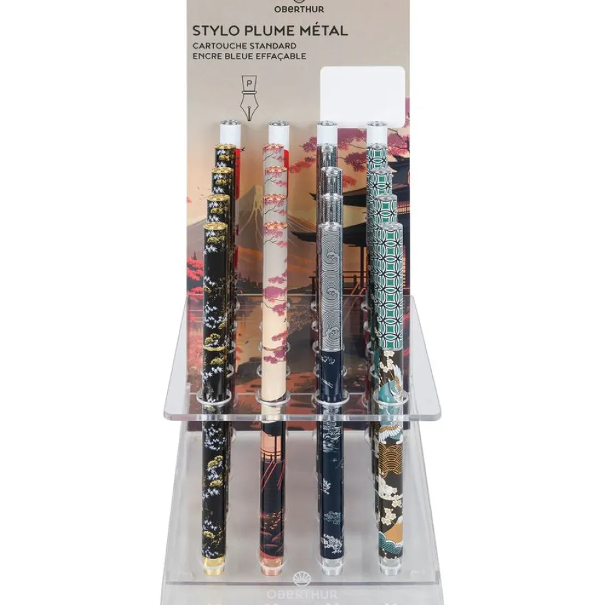 Stylo plume Japon - 5 decors assortis - Oberthur