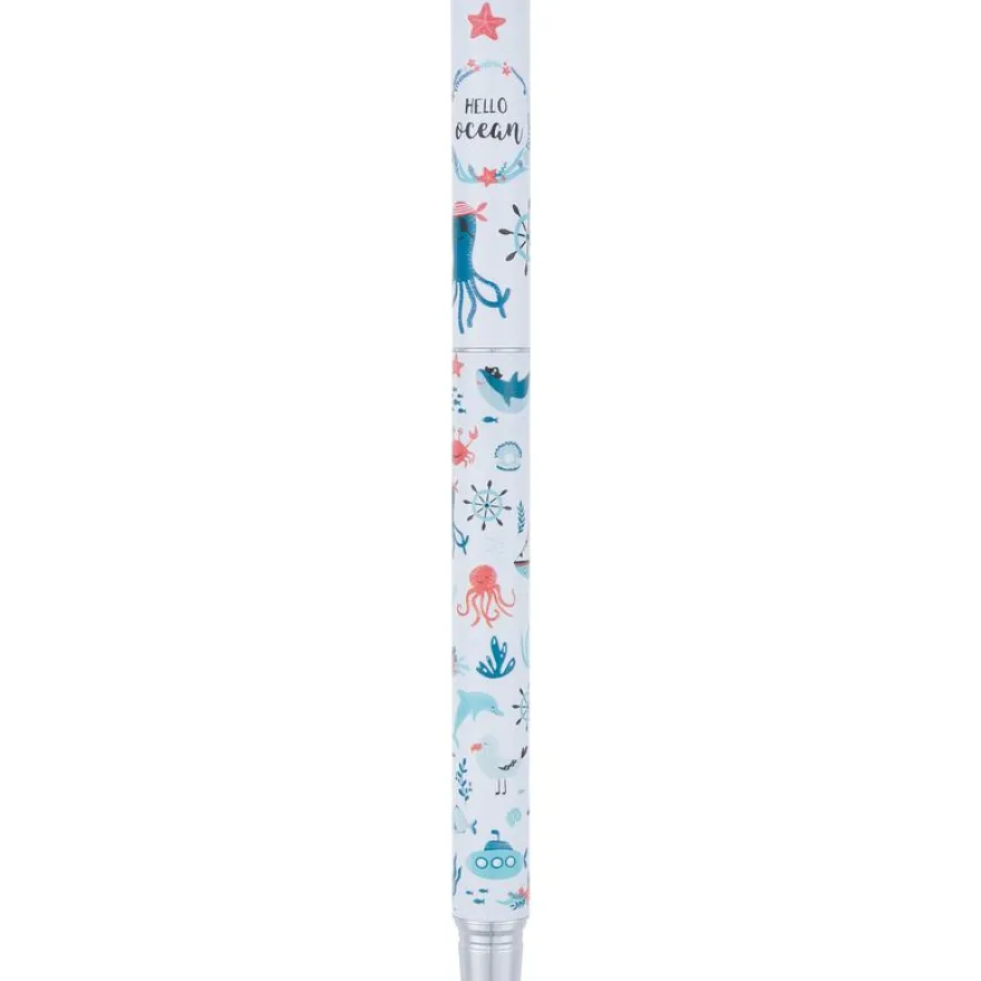 Stylo plume Marin - 5 decors assortis - Oberthur