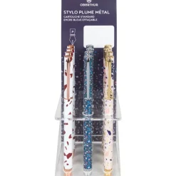 Stylo plume Terrazzo - 3 decors assortis - Oberthur