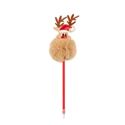 Stylo pompon Noël - Peluche et PU - couleurs assorties - Viquel