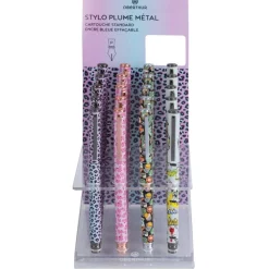 Stylo roller a cartouche Tendances - 4 decors assortis- Oberthur
