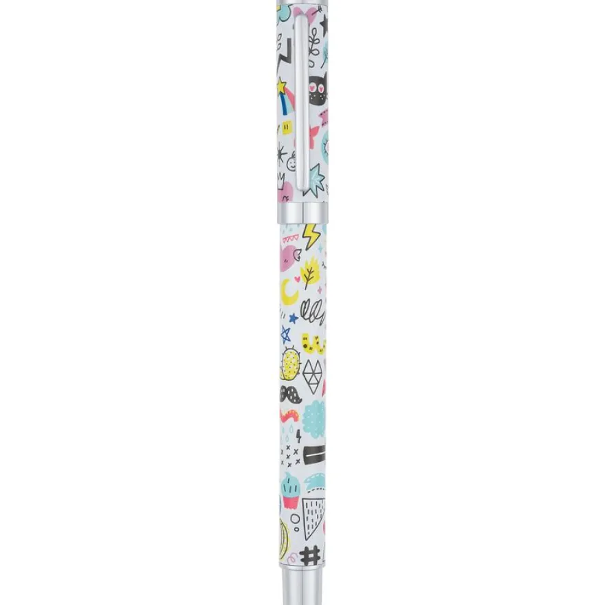 Stylo roller a cartouche Dessin - 3 decors assortis - Oberthur