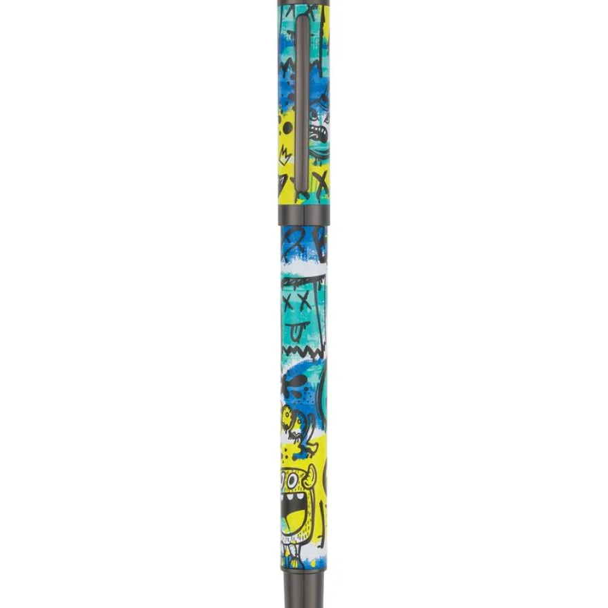 Stylo roller a cartouche Dessin - 3 decors assortis - Oberthur