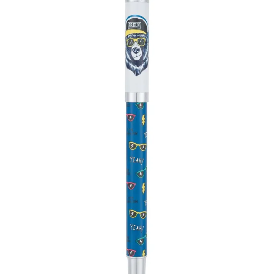 Stylo roller a cartouche Animaux - 3 decors assortis - Oberthur