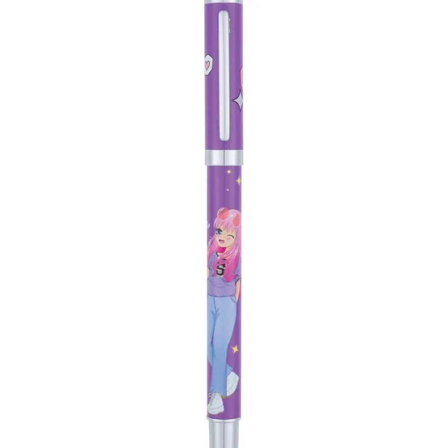 Stylo roller a cartouche Manga - 5 decors assortis - Oberthur