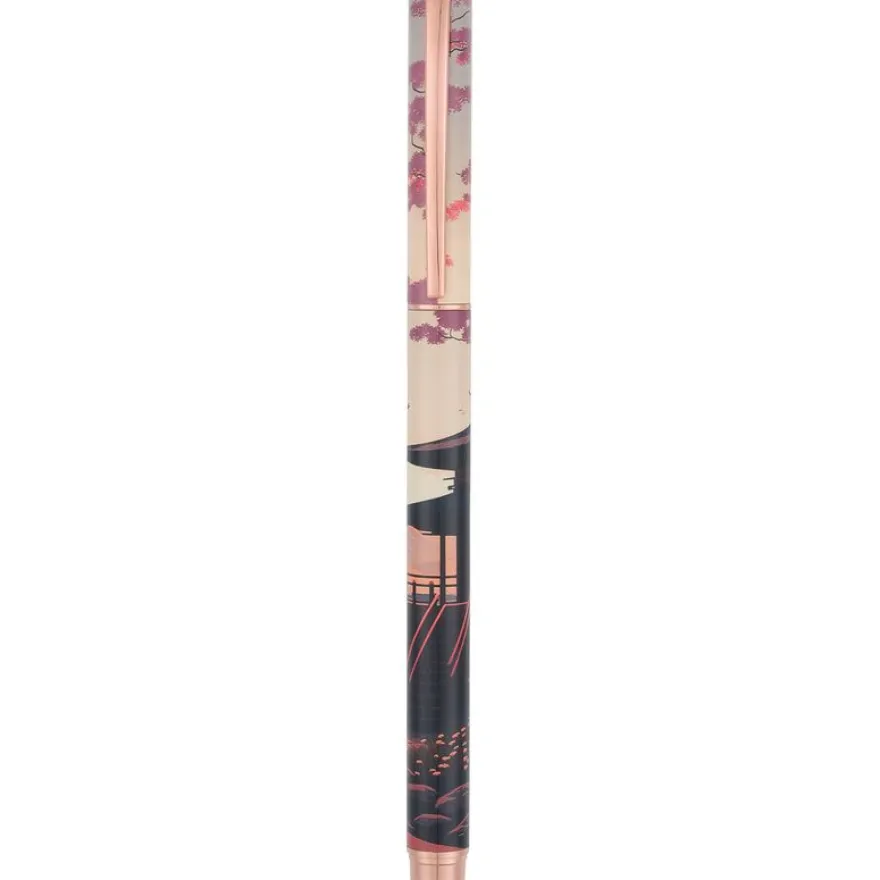 Stylo roller a cartouche Japon - 5 decors assortis - Oberthur