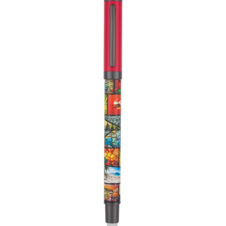 Stylo roller gomme Arcade - 5 decors assortis - Oberthur