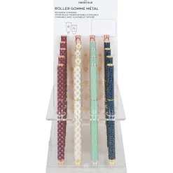 Stylo roller gomme Broadway - 5 decors assortis - Oberthur