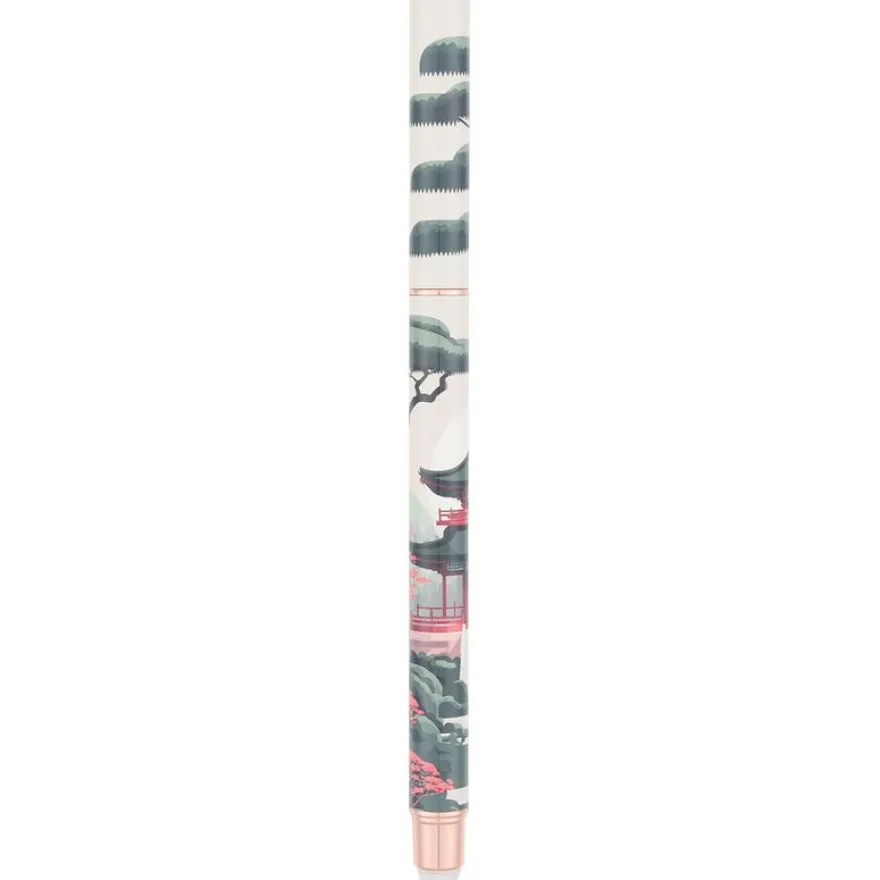 Stylo roller gomme Japon - 5 decors assortis - Oberthur
