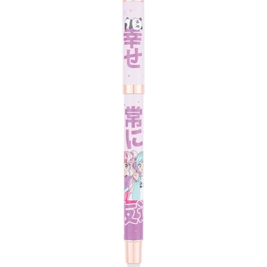 Stylo roller gomme Manga - 5 decors assortis - Oberthur