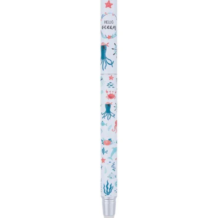 Stylo roller gomme Marin - 5 decors assortis - Oberthur