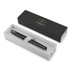 Styo plume monochrome Parker IM - Gris acier - plume fine - encre bleue