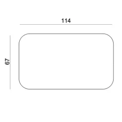 Table basse ILO - L114xP67xH39 cm - pieds blanc - finition chêne clair
