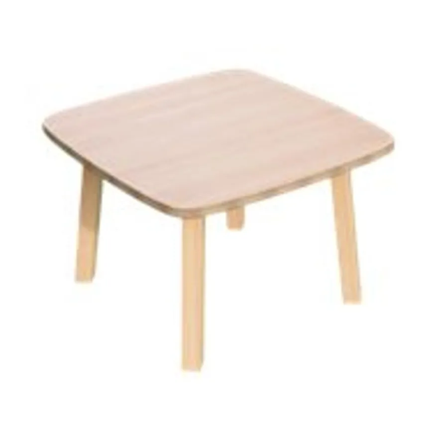 Table basse WOODY - L60 x H40 x P60 cm - plateau hêtre