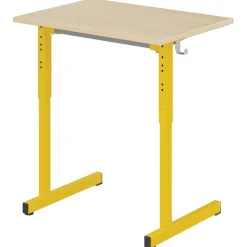 Table GANGE HR - plateau ép.19 mm mélaminé - chant ABS - piètement époxy - 70x50 cm - T3 à T6
