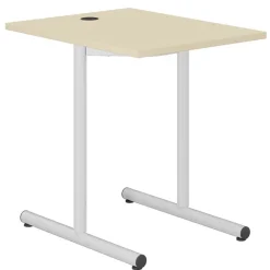 Table HUBBE - plateau ép.19 mm mélaminé - chant ABS - piètement époxy - 80x80 cm - T6