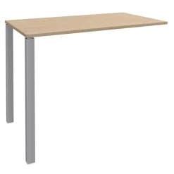 Table Lounge - L120xH105xP60 cm - 2 Pieds alu - plateau imitation chêne clair
