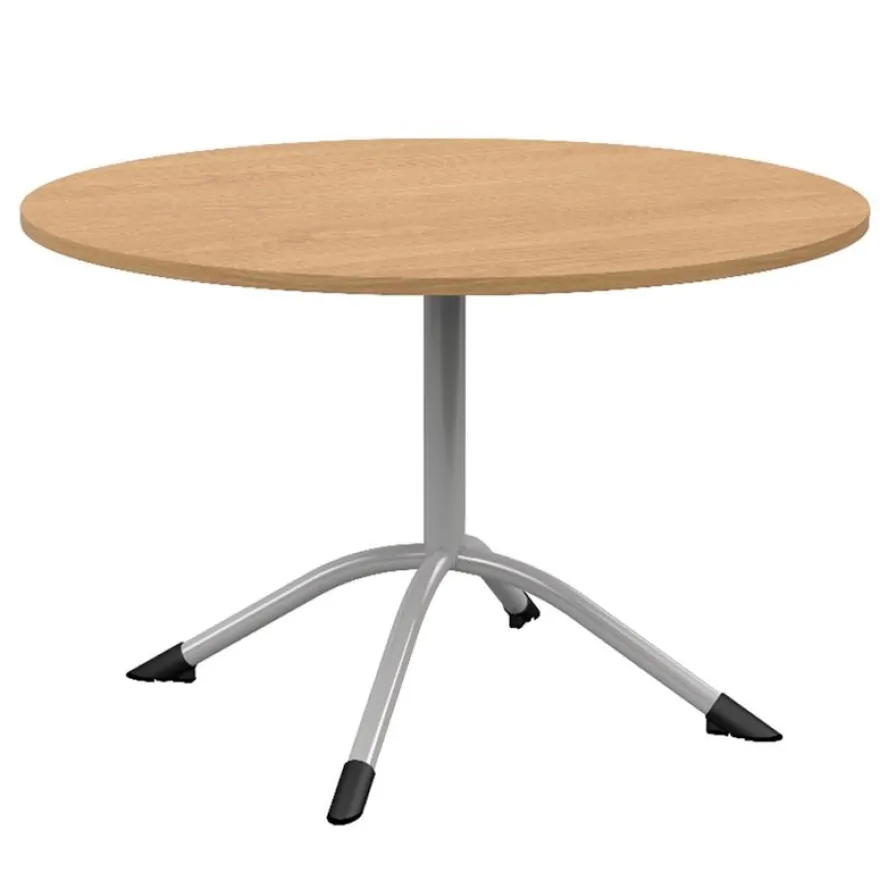 Table SARA - plateau ép.24 mm stratifié - chant ABS - piètement central époxy - D120 cm T6