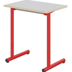 Table TAGE - plateau ép.21 mm stratifié - chant bois - piètement époxy - 70x50 cm - T6