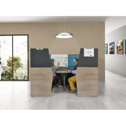 Tableau blanc IN'TEAM pour banquette et box acoustique - L80xH60 cm - coulissable sur panneau