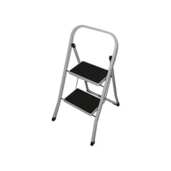 Tabouret - 2 marches - acier - blanc