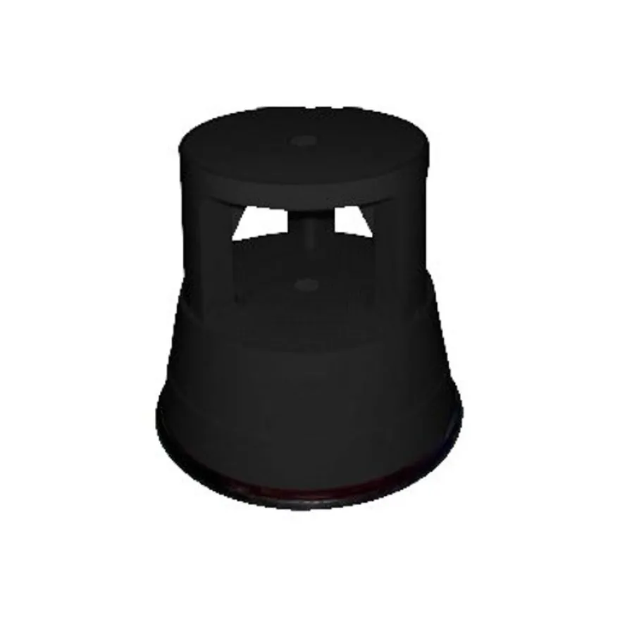 Tabouret - 2 marches - plastique - noir