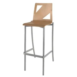 Tabouret BEST - coque bois C21 Moda - piètement époxy - H80 cm