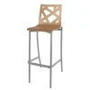 Tabouret BEST - coque bois C5 Mozaïk - piètement époxy - H80 cm