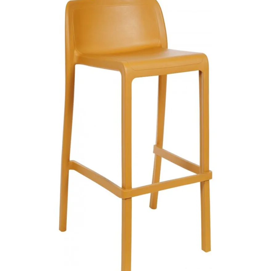 Tabouret haut empilable ATTIC - Ezpeleta professionnel - Moutarde
